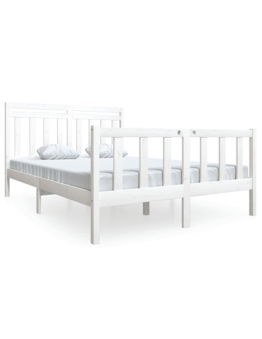 Giroletto Bianco in Legno Massello 140x190 cm