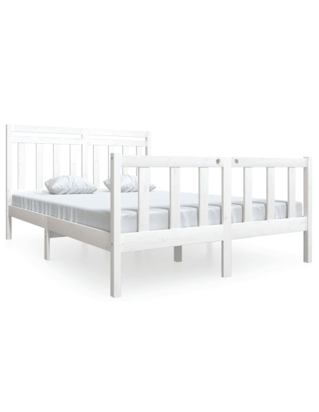 Giroletto Bianco in Legno Massello 140x190 cm