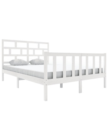 Giroletto Bianco in Legno Massello di Pino 160x200 cm