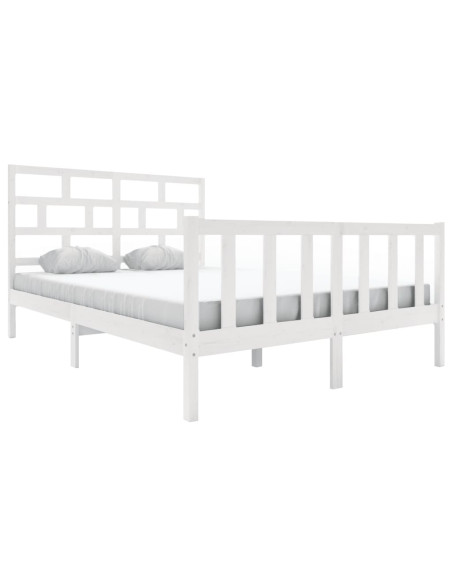 Giroletto Bianco in Legno Massello di Pino 160x200 cm