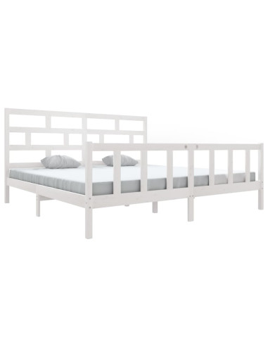 Giroletto Bianco in Legno Massello 180x200 cm Super King