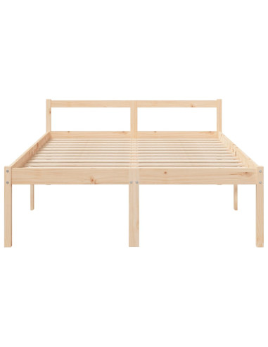 Letto per Anziani 120x200 cm in Legno Massello di Pino