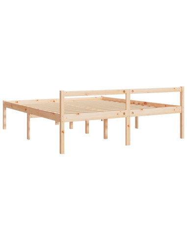Letto per Anziani 200x200 cm in Legno Massello di Pino