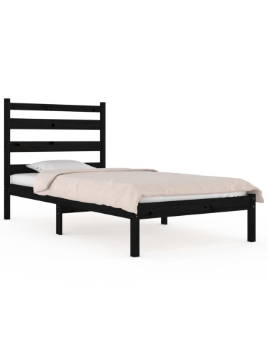 Giroletto in Legno Massello Nero 75x190 cm Small Single