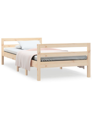 Giroletto senza Materasso 80x200 cm in Legno Massello Pino