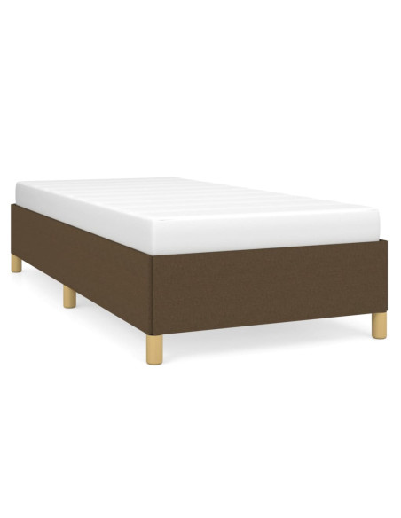 Giroletto senza Materasso Marrone Scuro 90x190 cm Tessuto