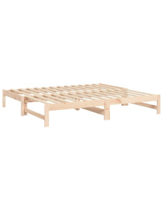 Dormeuse Estraibile 2x(90x190) cm Legno Massello di Pino