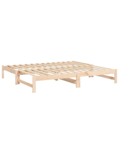 Dormeuse Estraibile 2x(90x190) cm Legno Massello di Pino