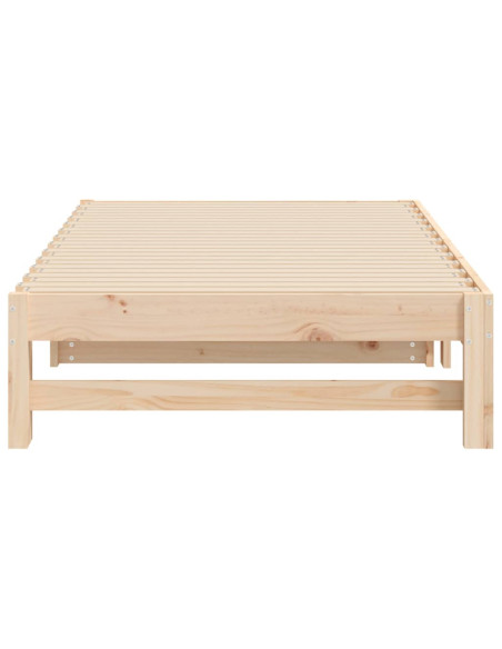 Dormeuse Estraibile 2x(90x190) cm Legno Massello di Pino