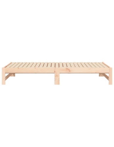 Dormeuse Estraibile 2x(90x190) cm Legno Massello di Pino