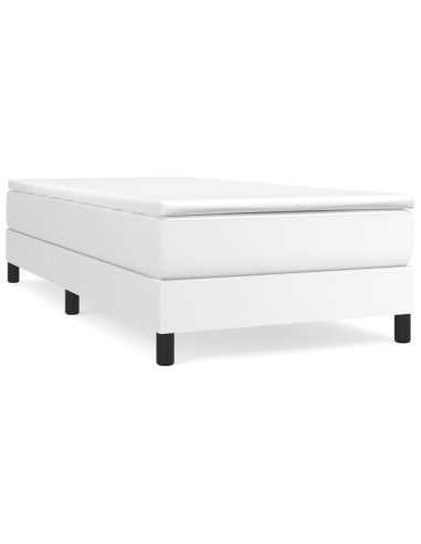 Struttura Letto a Rete a Molle Bianco 90x190 cm in Similpelle