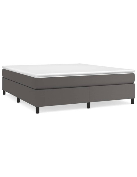 Struttura Letto a Rete a Molle Grigio 160x200 cm in Similpelle