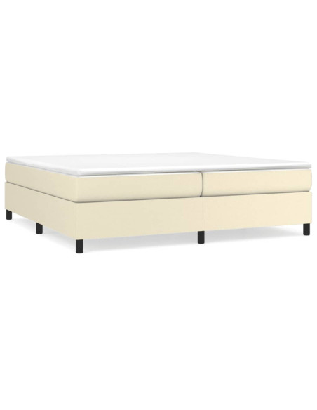 Struttura Letto a Rete a Molle Crema 200x200 cm in Similpelle