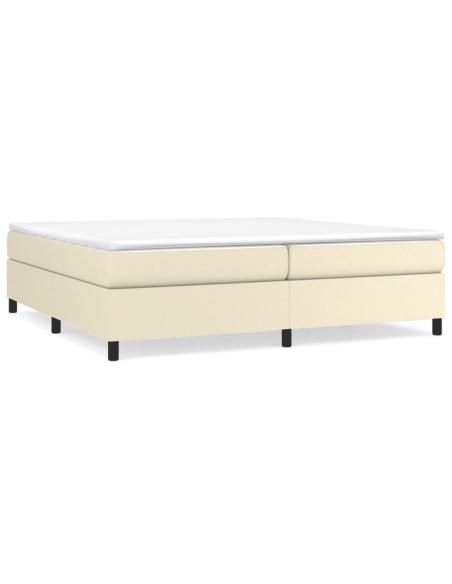 Giroletto a Molle con Materasso Crema 200x200 cm in Similpelle