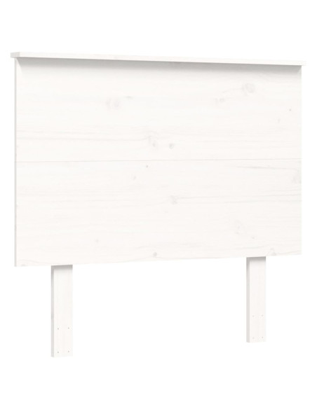 Letto per Anziani con Testiera Bianco 90x200 cm Legno Massello