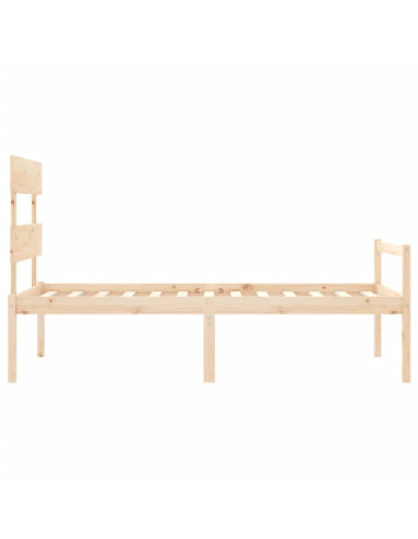 Letto per Anziani con Testiera Single in Legno Massello