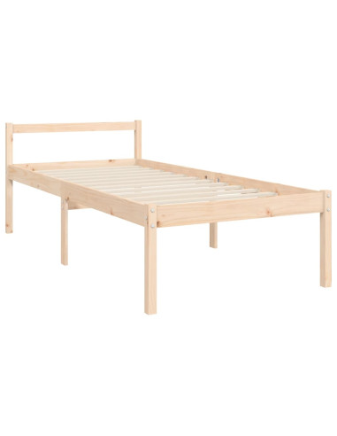 Letto per Anziani con Testiera Single in Legno Massello