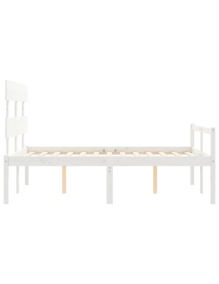 Letto per Anziani Bianco Testiera Small Double Legno Massello