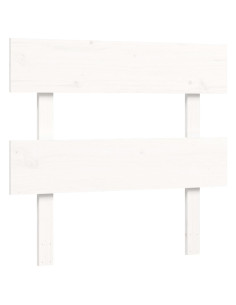 Letto per Anziani con Testiera Bianco 90x200 cm Legno Massello 2