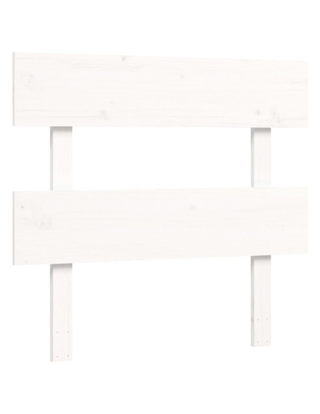 Letto per Anziani con Testiera Bianco 90x200 cm Legno Massello