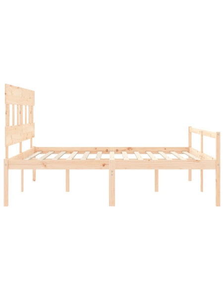 Letto per Anziani con Testiera 200x200 cm in Legno Massello