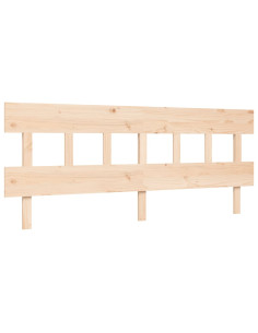 Letto per Anziani con Testiera 200x200 cm in Legno Massello 2