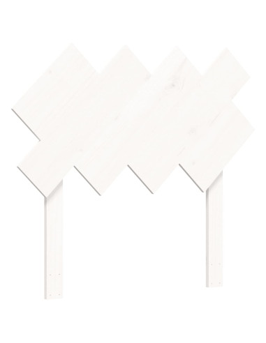 Letto per Anziani con Testiera Bianco 90x200 cm Legno Massello