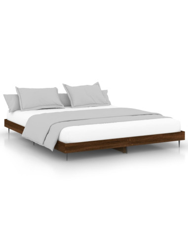 Giroletto senza Materasso Rovere Marrone 150x200 cm Truciolato