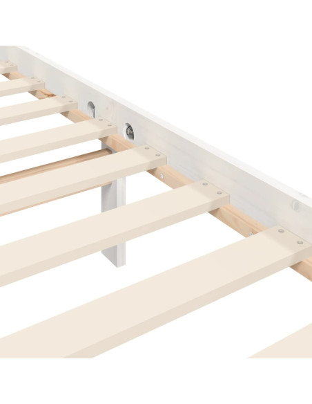 Giroletto Testiera Bianco Super King Size in Legno Massello