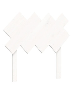 Letto per Anziani con Testiera Bianco Single in Legno Massello 2