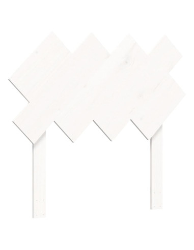 Letto per Anziani con Testiera Bianco Single in Legno Massello