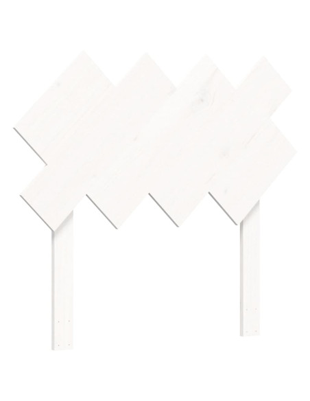 Letto per Anziani con Testiera Bianco Single in Legno Massello