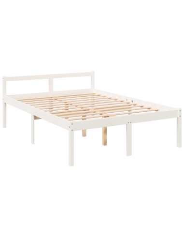 Letto per Anziani Bianco Testiera Small Double Legno Massello