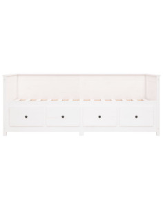 Dormeuse senza Materasso Bianca 90x190 cm Legno Massello Pino