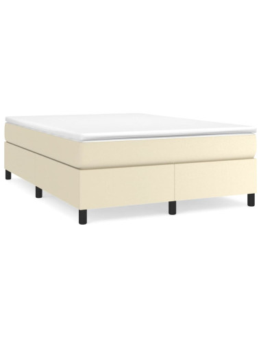 Struttura Letto a Rete a Molle Crema 140x190 cm in Similpelle