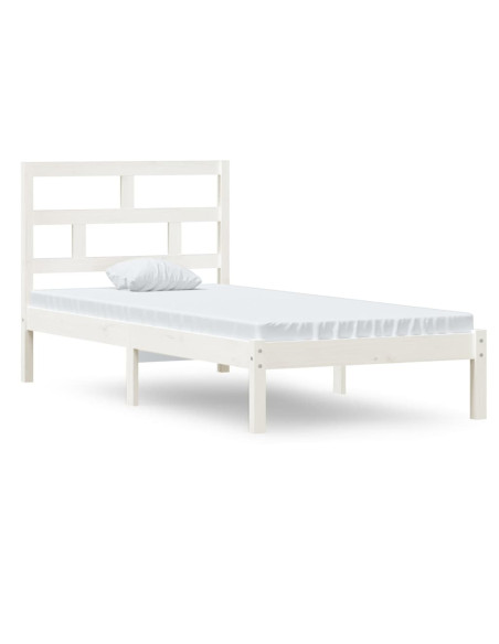 Giroletto Bianco 90x190 cm Single in Legno Massello