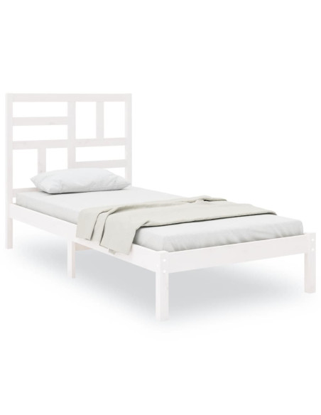 Giroletto Bianco in Legno Massello 90x190 cm Single