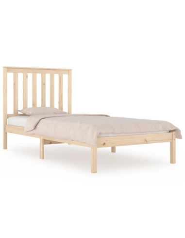 Giroletto in Legno Massello Grigio 75x190 cm Small Single