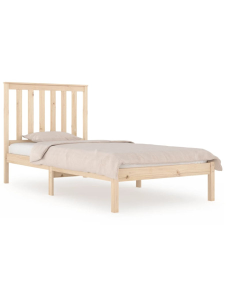 Giroletto in Legno Massello Grigio 75x190 cm Small Single