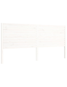 Giroletto Testiera Bianco Super King Size in Legno Massello 2