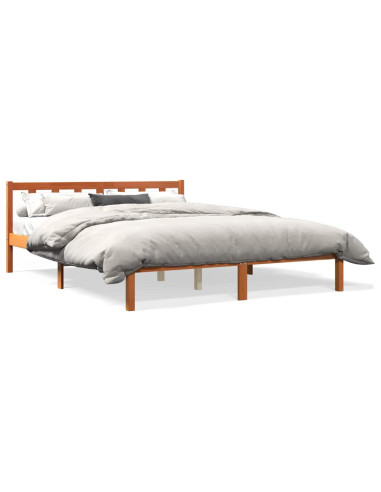 Giroletto senza Materasso Marrone Cera 150x200 cm Legno di Pino