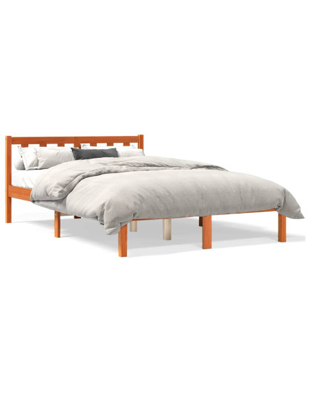 Giroletto senza Materasso Marrone Cera 120x200 cm Legno di Pino