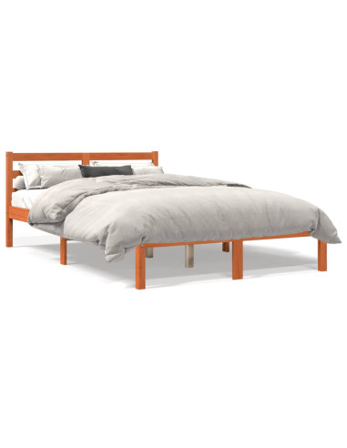 Letto senza Materasso Marrone Cera 120x200 cm in Legno di Pino