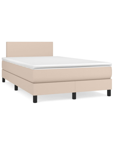 Giroletto a Molle con Materasso Cappuccino 120x200cm Similpelle