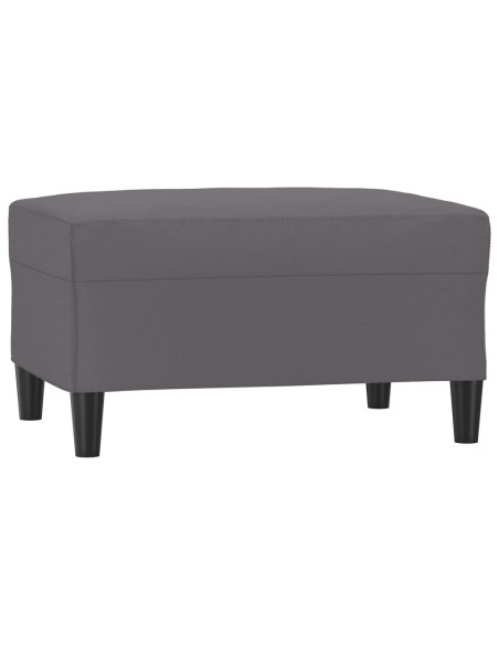Poggiapiedi Grigio 70x55x41 cm in Similpelle