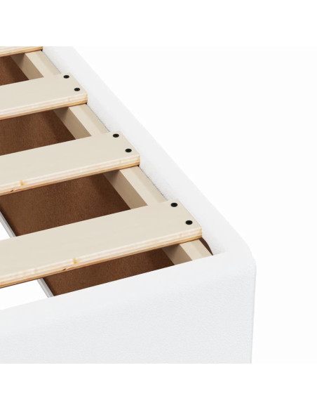 Giroletto a Molle con Materasso Bianco 200x200cm in Similpelle