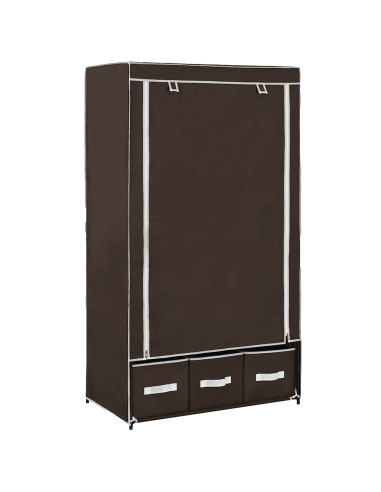 Armadio Marrone 87x49x159 cm in Tessuto