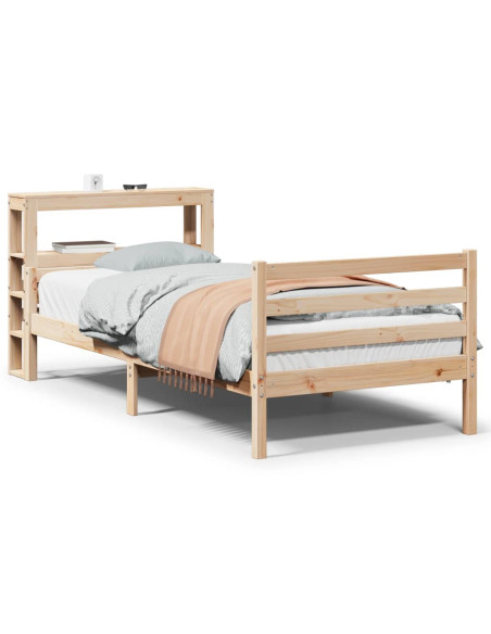 Giroletto con Testiera 100x200 cm Legno Massello di Pino