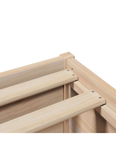 Giroletto con Testiera 100x200 cm Legno Massello di Pino