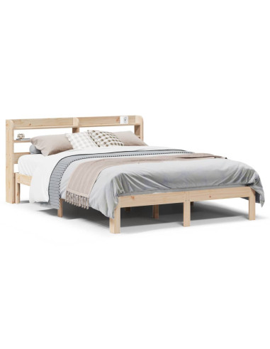 Giroletto con Testiera 120x190 cm in Legno Massello di Pino